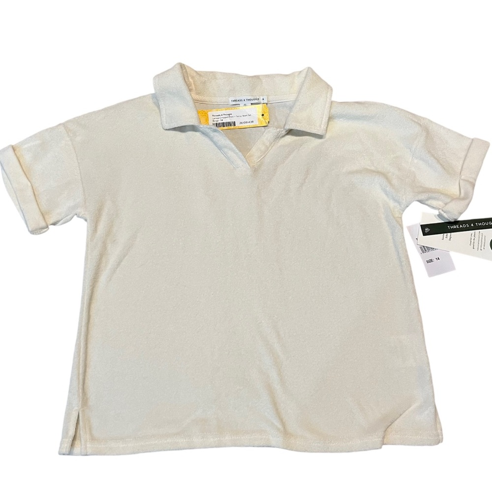 Threads 4 Thought Cream Polo Shirt Soft Cotton
